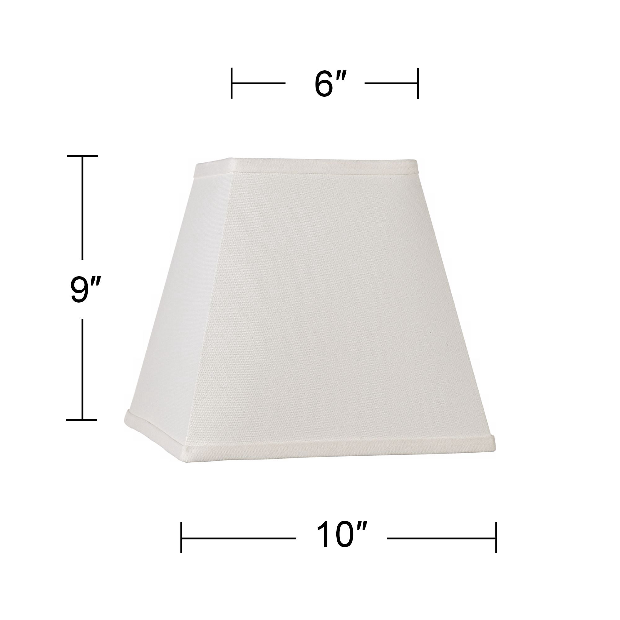 Springcrest Ivory Linen Tapered Square Lamp Shade 6x10x9x9.25 (Spider)