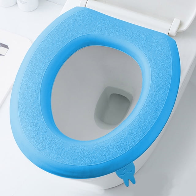 Harpily 1PCS Coussin de Siège de Toilette Réutilisable avec Poignée Imperméable Autocollant