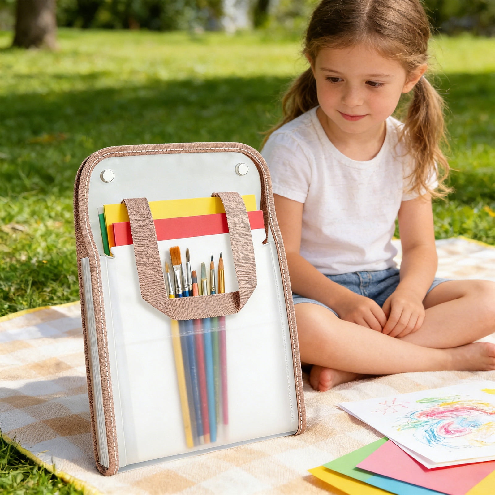 Accordion File Organizer with 13 Pockets for Documents, Expandable PVC Folder for School Papers, Office Files, and Exam Storage, Pink, by IHXORA
