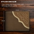 thumbnail image 5 of Wrangler Father's Day Classic Western Style Men's Wallet, Slim Profile Leather Bifold with Extra Capacity, Opens Flat & RFID Blocking, Gifts for Men, 5 of 8