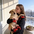 thumbnail image 3 of Monkey Design Non-Slip Soft-Soled Dog Shoes, Winter Warm Fleece-Lined Pet Boots for Small to Medium Dogs, Water-Resistant Dog Foot Covers for Indoor Outdoor Protection (Blue Fleece-Lined, 4 Shoes), 3 of 5