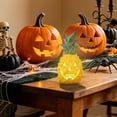 thumbnail image 5 of Halloween Pineapple Decor Halloween Pineapple Pumpkin Light Decoration Resin Night Light For Home Interior Courtyard Party Festive Atmosphere Halloween Party Decorations Yellow Light, 5 of 7