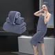 thumbnail image 4 of Juego de 3 toallas de baño extragrandes, gorro de ducha, sábanas extragrandes, toallas de baño súper suaves y absorbentes, toallas de microfibra para ducha seca, para hotel, baño y gimnasio., 4 of 4
