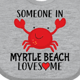 thumbnail image 4 of Inktastic Someone in Myrtle Beach Loves Me Boys or Girls Baby Bib, 4 of 4