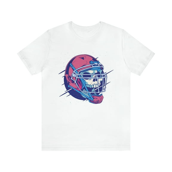 Skeleton Skull in Football Helmet Shirt