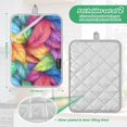 thumbnail image 6 of Yayeee Pot Holders Kitchen Heat Resistant with Pockets 7"x9.8" Cotton Oven Cooking Hot Pads, Vibrant Leaves Pattern, 6 of 7