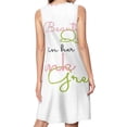 thumbnail image 2 of A Beautiful Queen in her Pink and Green Spring Summer Dresses for Women Fashion T-shirt Dress Casual Sleeveless Loose Sundress with Pockets, 2 of 5