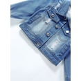 thumbnail image 2 of Vintage Casual Loose Simple Style Baby Boys' Blue Denim Jacket, 2 of 5