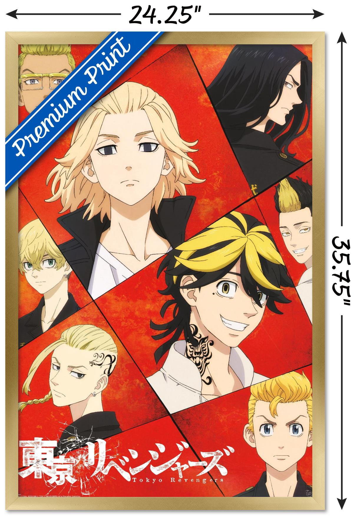 Tokyo Revengers – Key Visual Wall Poster, 22.375" x 34" Framed