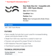 thumbnail image 2 of Rear Brake Shoe Set - Compatible with 2001 - 2005 Toyota 4Runner 2002 2003 2004, 2 of 2