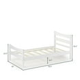 thumbnail image 2 of Gymax Twin Size Platform Bed Frame Foundation w/Headboard &Wood Slat Support White, 2 of 8