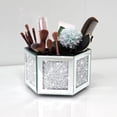 thumbnail image 3 of Rotatable Multifunctional Jewelry Utensil Holder - Hexagon Makeup Organizer with  Mirror Decor, 3 of 6