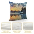 thumbnail image 4 of Creowell Sunset Pillow Covers for Couch Sofa Indoor Outdoor Square Autumn Soft and Durable 1PC 22x22in, 4 of 5