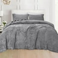 thumbnail image 2 of Velvel Fleece Soft 4 Pieces Bed Sheet Set - Full, Gray, 2 of 5
