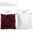 thumbnail image 3 of Nestl Velvet Throw Pillow Covers Solid Square Soft Decorative Pillow Cover for Sofa, 22" x 22", Red, Pack of 4, 3 of 8
