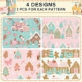 thumbnail image 3 of Neighborly Nook 12 Sheet Christmas Wrapping Paper Not Roll Vintage Funny Animal Gift Wrap Folded Flat for DIY Crafts Birthday Holiday Xmas Party Supplies, 20" x 28"(Gingerbread Man,Pastel Color), 3 of 14