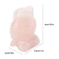 thumbnail image 4 of Natural Rose Quartz Gemstone Carved  Owl Healing Stone Puff Pocket Stone Reiki Balancing, 4 of 8