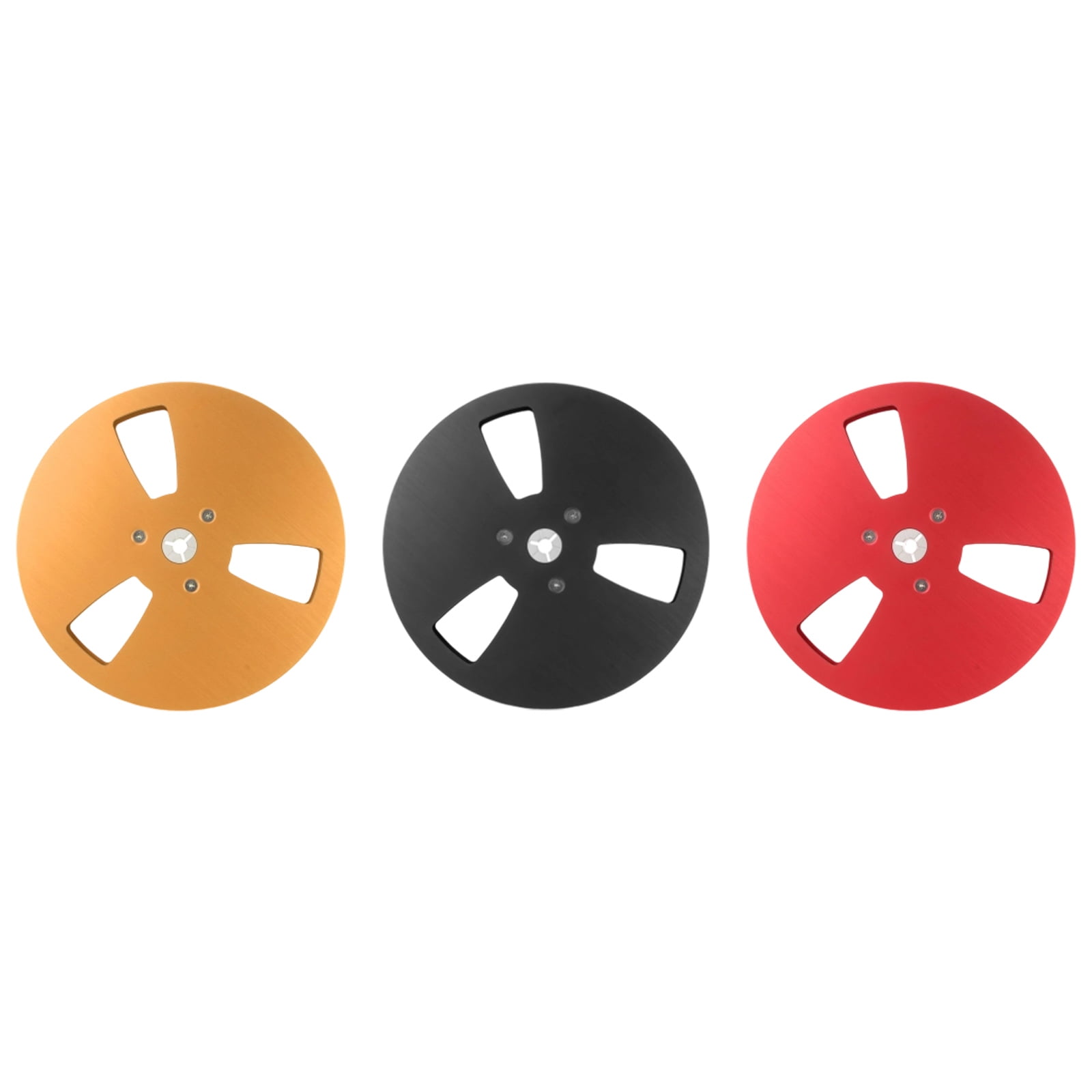 7Inch Empty Tape Reel Aluminum Spools For 1/4Inch Studers Tapes 3Holes Nabs Open Reel Precise Fit For Studio Recording