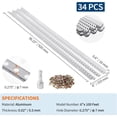 thumbnail image 3 of Trilenars 6" x 100 Feet Gutter Guard,Leaf Guards for Gutters,0.275'' Hole Diameter & 0.02'' Thick Fits Any Roof or Gutter Type,Total Length,34 PCS, 3 of 8