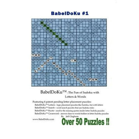 babeldoku 1 the fun of sudoku with letters words paperback