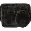 Better Homes and Gardens 3 Piece Bath Rug Set, Grey Shadow
