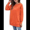 thumbnail image 1 of Sudaderas para Mujer, Sudaderas de Cuello Redondo de A , Suéteres Casuales Holgados, Conjuntos Cómodos de Otoño. Naranja M, 1 of 9