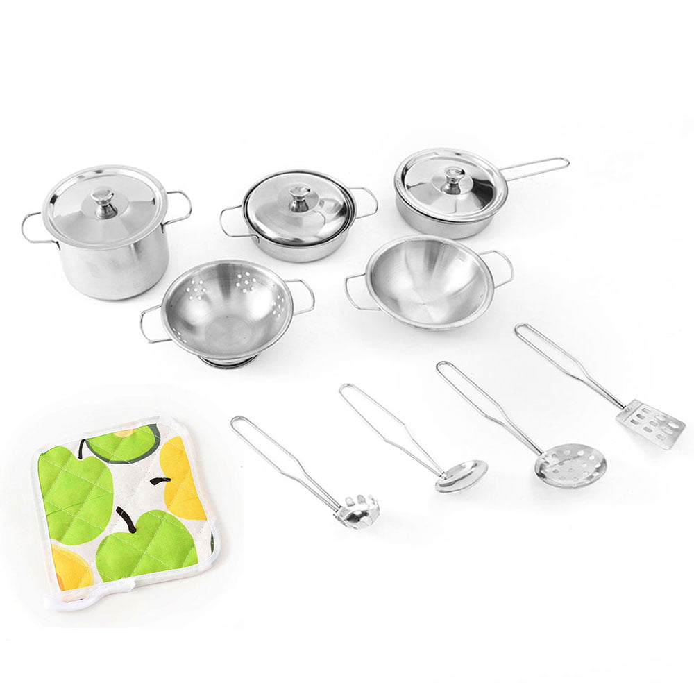 7 and 8 Year Olds Deluxe Stainless Steel Pots & Pans Play Set The Original Kids Toy 4 15 Pieces 6 Great Gift for Girls and Boys 5 Best for 3 Melissa & Doug Let’s Play House 