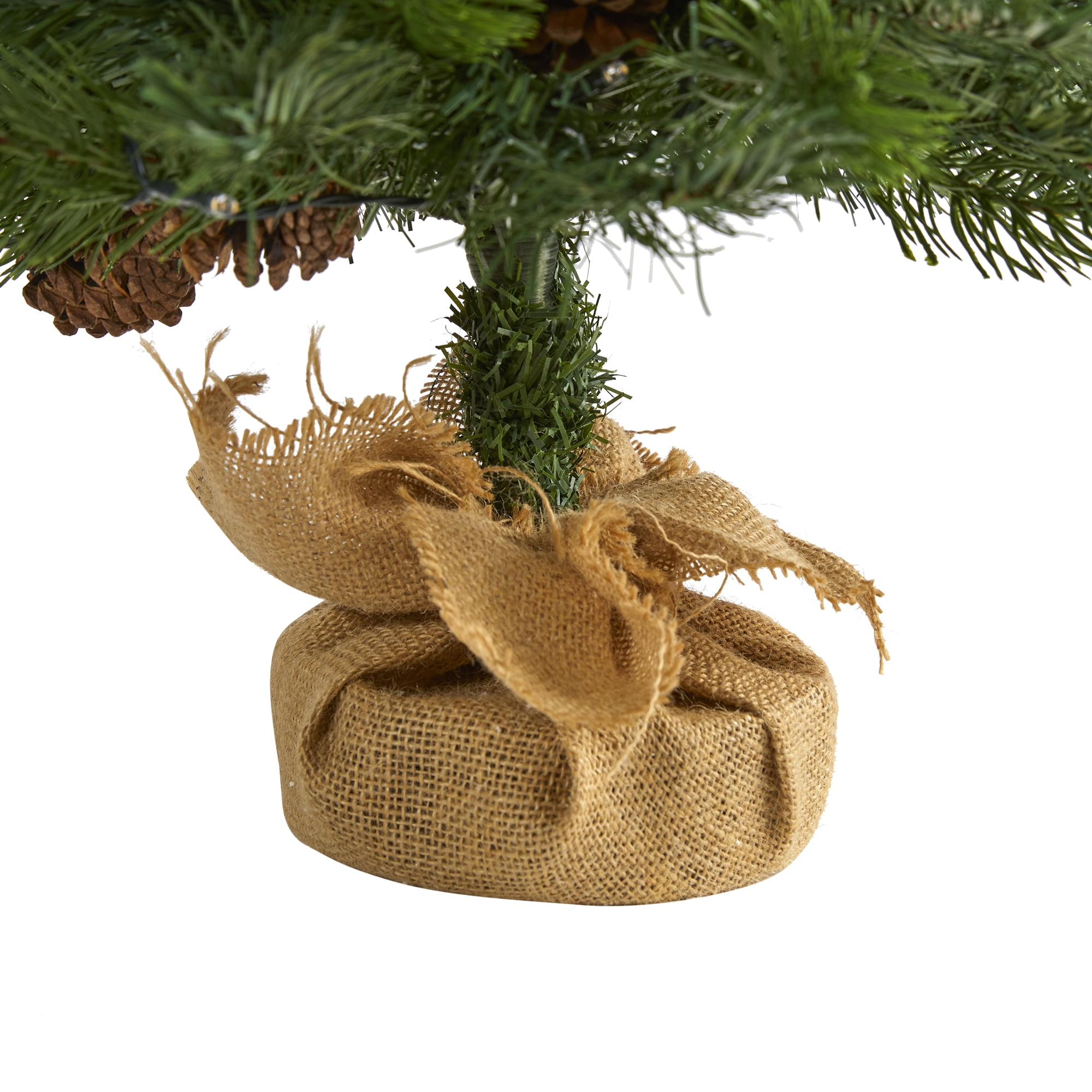 Nearly Natural 3' Prelit Fir Artificial Christmas Tree with 50 LED Lights