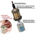 thumbnail image 5 of E27 Bronce Vintage Edison Douille De Support De Lampe, 6 Plafond Socket Base De Lampe Base De Lampe Rtro Suspendu Support De Lampe Pendentif Ada, 5 of 5
