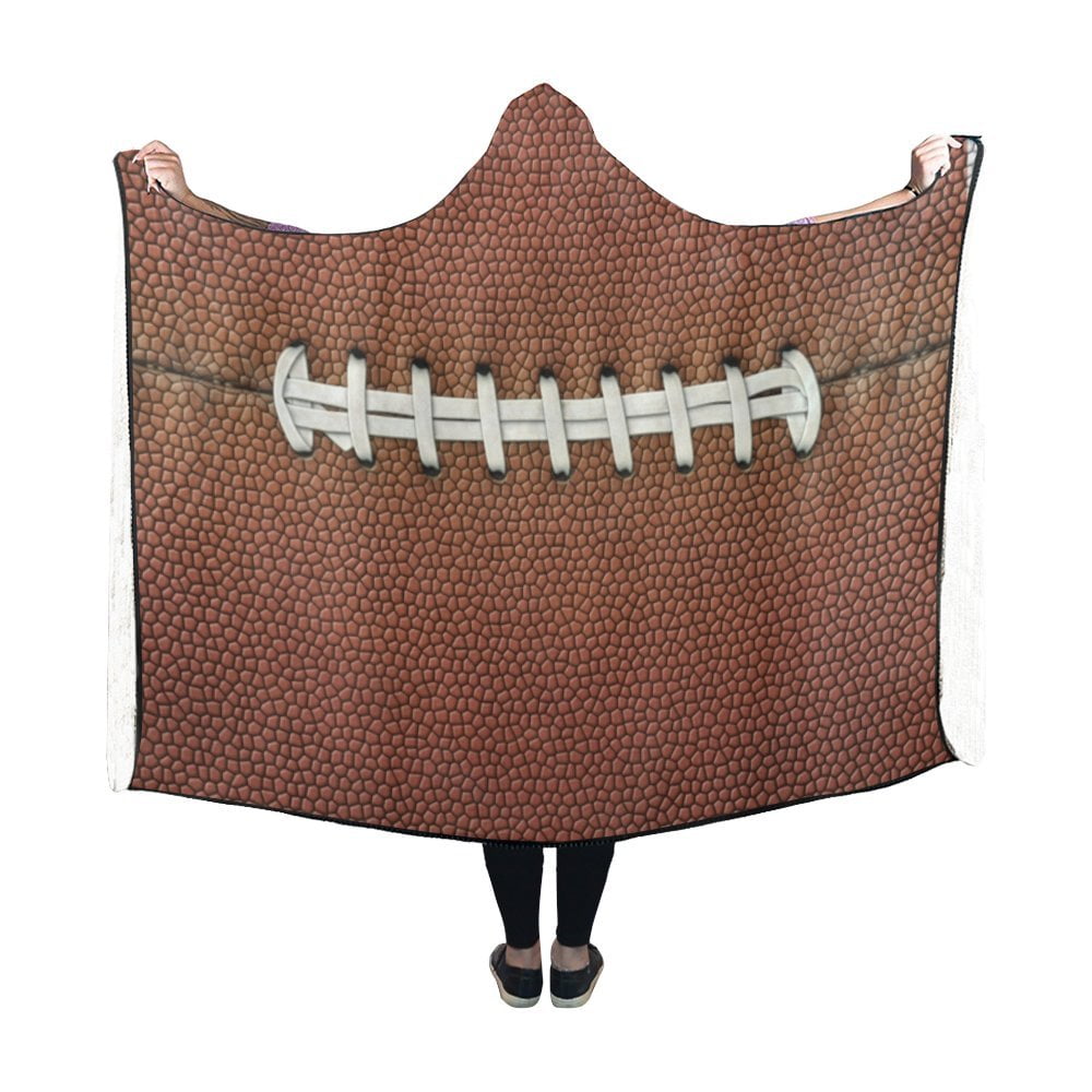 ASHLEIGH football Fashion Hooded Blanket 50x60 inch Kids Girls Boys