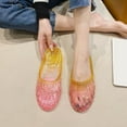 thumbnail image 5 of Wovix Women'S Slipper Jelly Shoes Glitter Clear Flats On Transparent Closed Toe Slide Sandals Daily Wear, 5 of 8