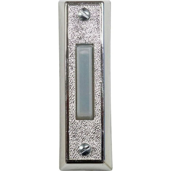 Heath Zenith Wired LED Doorbell Push Button - Lighted - Silver
