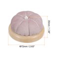 thumbnail image 2 of Uxcell Wooden Base Pin Cushion Japanese Style Cute Needle Holder Pincushions Round Pink, 2 of 6