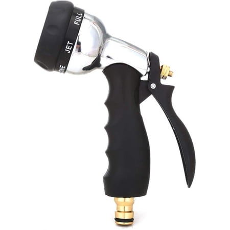 VONTER Professional Garden Hose Nozzle Spray Nozzle Adjustable Watering Patterns Metal Body & Grip High Pressure - Suitable for Watering Lawn and Garden Washing Dogs & Pets