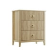 thumbnail image 4 of Modern Accent Fluted 3 Drawer Dresser, 28" Wide Dresser Nightstand for Bedroom, Modern Wood Chest of Drawers, Large Painted Nightstand with 3 Drawers for Closet, Hallway, Entryway, 4 of 8