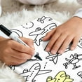 thumbnail image 5 of Kids Coloring Pajamas Valentines Easter Pajamas For Girls Boys Long Sleeve Shirts Top Pants Sleepwear Loungewear Set Fall Baby Clothes Carnival Birthday Christmas Gifts For Grandkids #03 White,3Y, 5 of 7