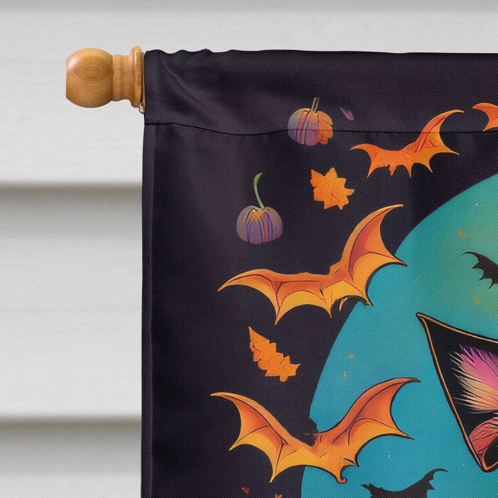 Halloween Jack Russell Terrier Dog House Flag 28x40IN Double-Sided Polyester Decorative Sleeve Pole Flag for Outdoor Home Garden