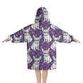 thumbnail image 2 of Purple French Bulldog Blanket Hoodies for Kids 6-13YR Oversize Wearable Blanket Hoodies for Boys Girls Teens, 2 of 7