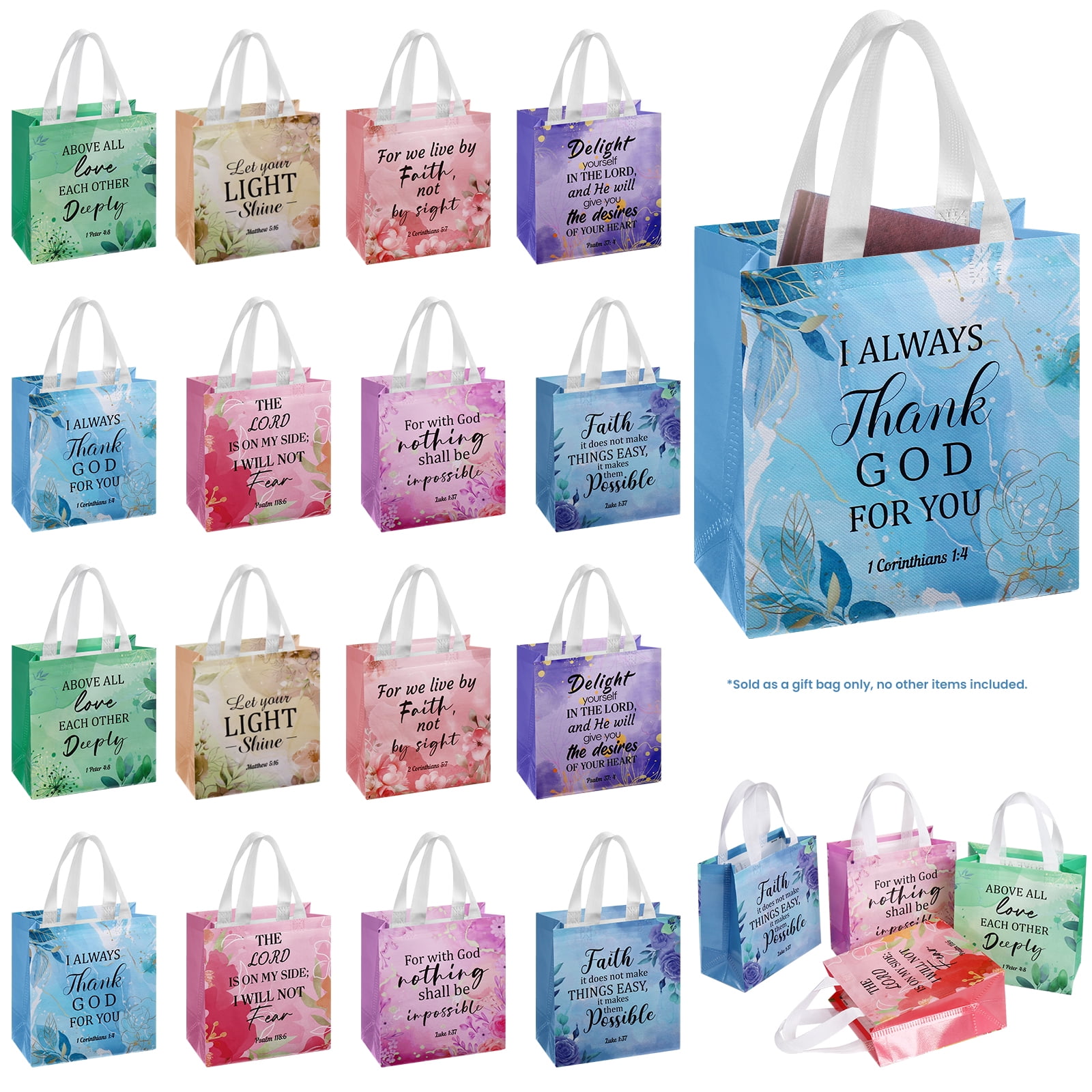 Unique Bargains Reusable Gift Bags Vertical Style Non-Woven Tote