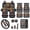 Aztec Highland Cow, variant on Galaxy Wolf Car Accessories Full Set Auto Seat Covers Floor Mats Steering Wheel Cover Armrest Cover Safety Belt Pad Cup Coasters Keychains 17 PCS Universal Fit for Most Vehicles