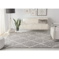 thumbnail image 3 of SAFAVIEH Parma Eglantine Geometric Shag Area Rug, Grey/Cream, 12' x 15', 3 of 8