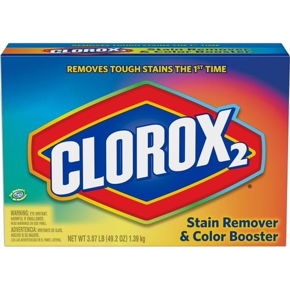Clorox 2 Laundry Stain Remover and Color Booster Powder, 49.2 oz Box