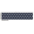 thumbnail image 3 of Retro Fabric by the Yard, Abstract Design Tribal Inspired Pattern of Ethnic Floral Motif with Spots, Decorative Upholstery Fabric for Sofas and Home Accents, Dark Night Blue White by Ambesonne, 3 of 5