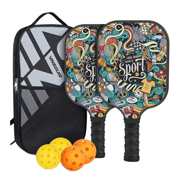 Ensemble de Sport de Classification de Produits – Ensemble Amical pour Débutants en Plein Air avec Visages en Fibre de Verre Légers et Poignées Ergonomiques, Lot de 2 et 4 pour un Jeu Facile