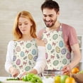 thumbnail image 4 of Easter and Pink Bows Cream Pattern Apron with Pockets, Cotton Linen Waterproof Adjustable Apron for Women, Kitchen Cooking Gardening BBQ Salon Apron, 33x27 Inch, 4 of 6