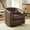 Brown, variant on Swivel Barrel Chair with Faux Leather Upholstery & Sturdy Solid Wood Base Modern, 360-Degree Rotation for Living Room and Bedroom Seating Brown