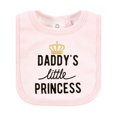 thumbnail image 3 of Hudson Baby Infant Girl Cotton Bodysuit, Pant and Bib Set, Daddys Little Princess, 6-9 Months, 3 of 5