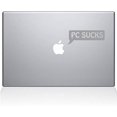 thumbnail image 1 of The Decal Guru PC Sucks Speech Bubble MacBook Decal Vinyl Sticker - 13" MacBook Pro (2016 & Newer) - Silver, 1 of 1