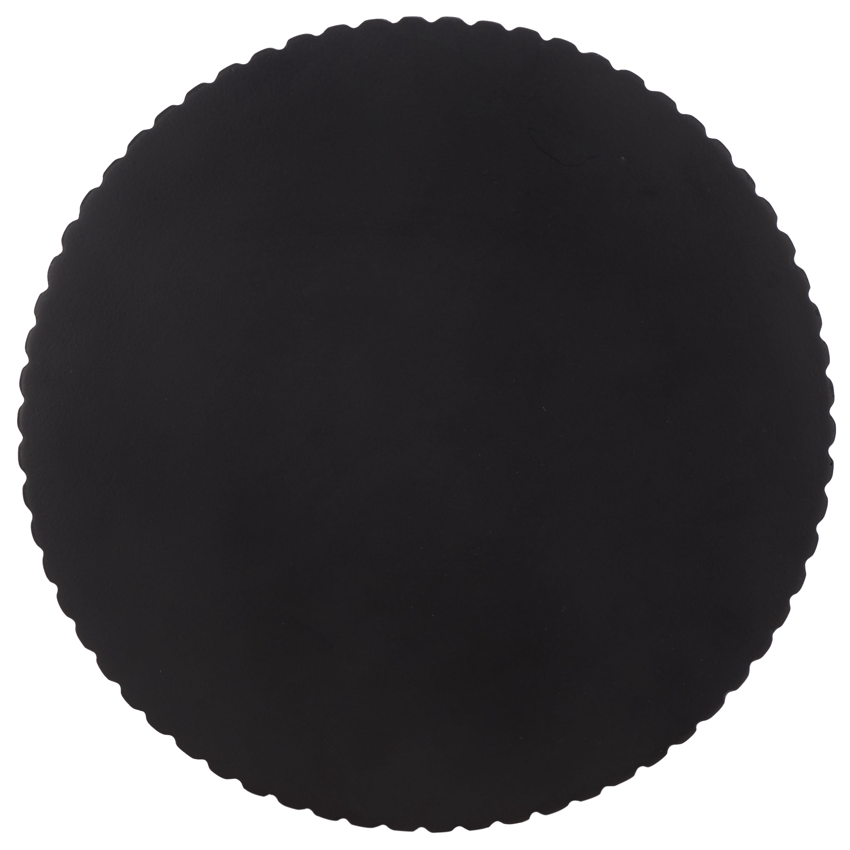 Safavieh Napa Outdoor Modern Cement Round End Table, Matte Black