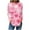 2-Pink, variant on Plus Size Tops for Women under $10 Valentine's Day Long Sleeves Printed Loose Round Neck Casual T-shirt Black 5XL